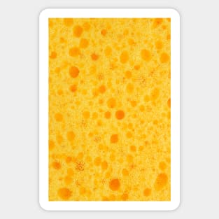 Yellow Sponge Foam Macro Photograph Sticker